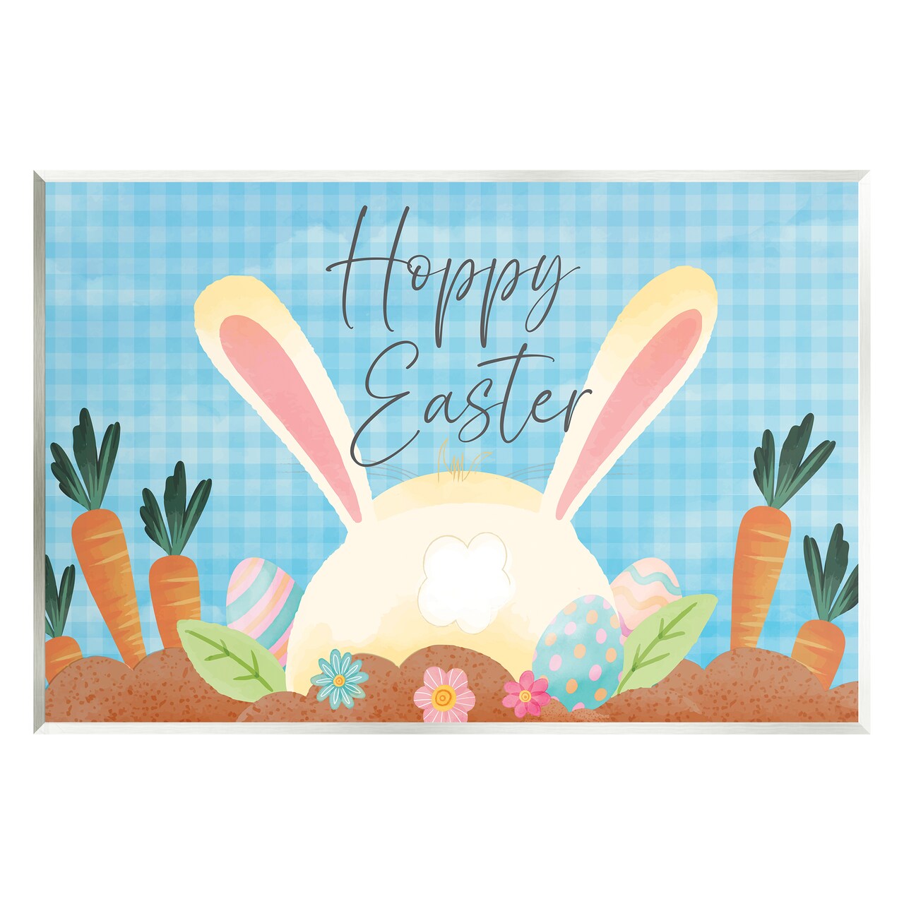 Stupell Industries Happy Easter Spring Carrot Garden Wall Plaque Art